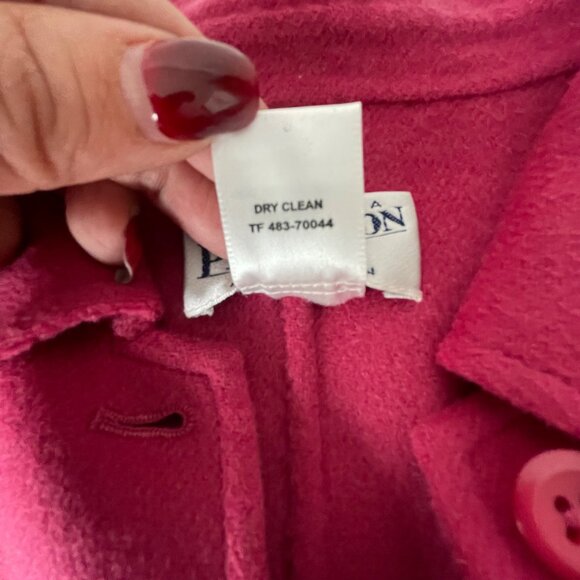 Pendleton Womens Merino Wool Jacket Medium Raspberry Button-Up With Pockets NWT - Picture 4 of 14